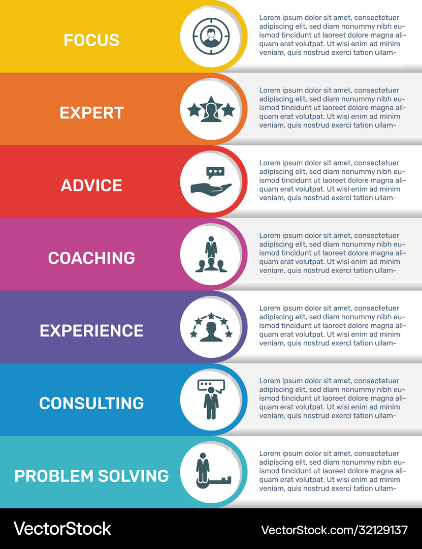 Infographic banner template consulting modern Vector Image