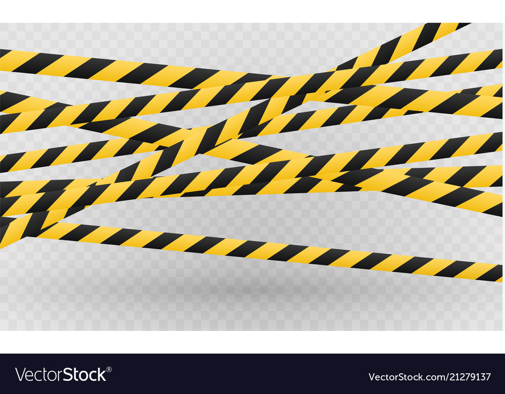 Isolated lines of insulation realistic warning vector image Isolated lines of insulation realistic warning