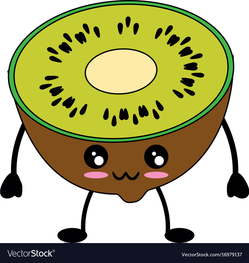 Kiwi Fruit Cartoon Images ~ Cartoon Kiwi Bird With Kiwi Fruit Clip Art 