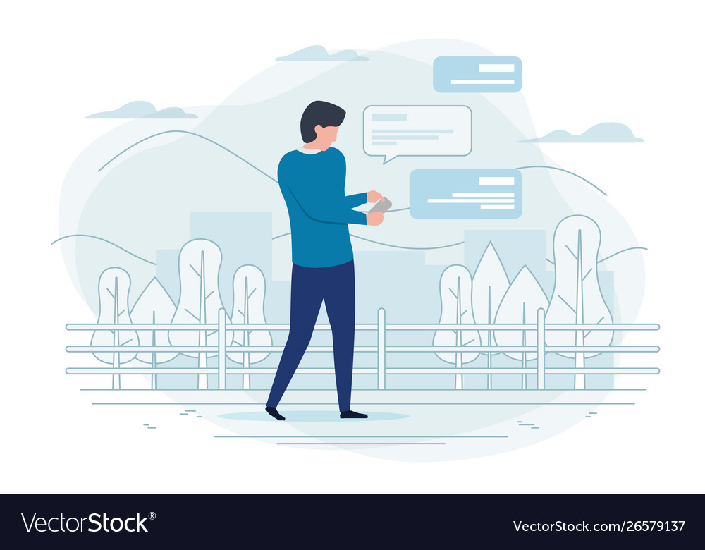 Man with mobile phone