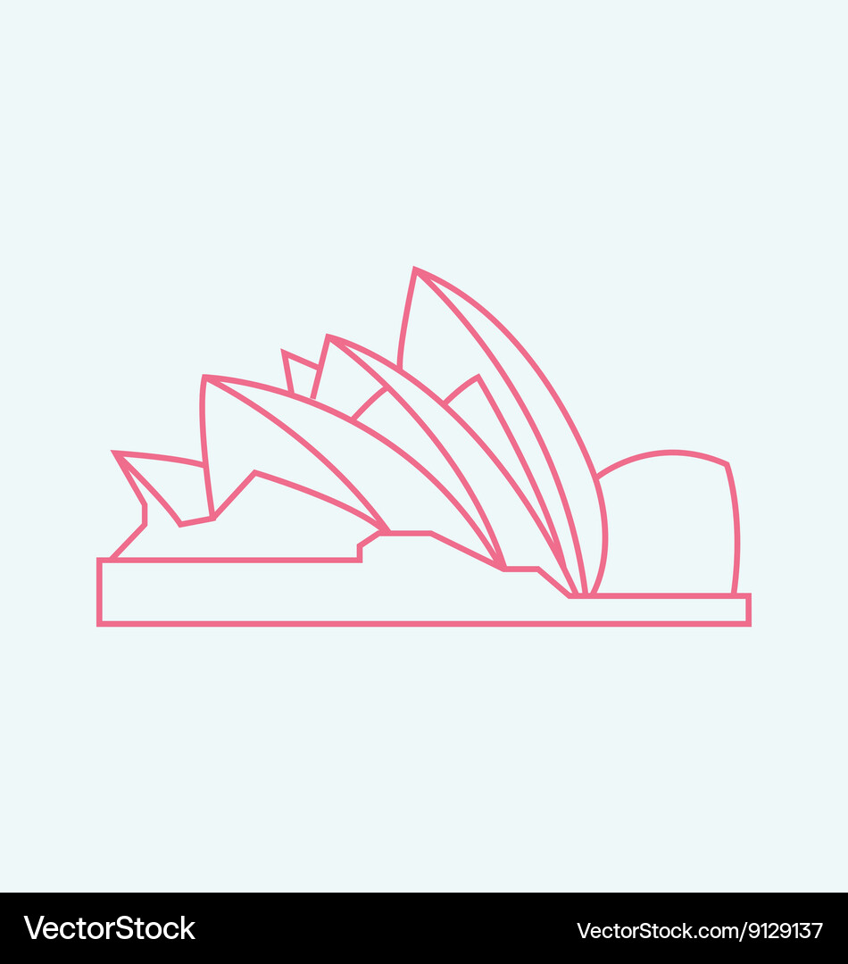 Opera house Royalty Free Vector Image - VectorStock