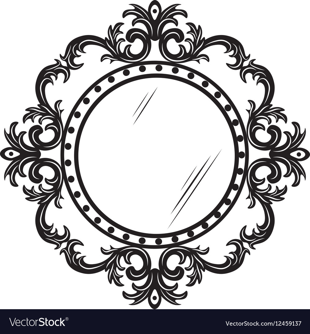 Ornate Vintage Round Frame