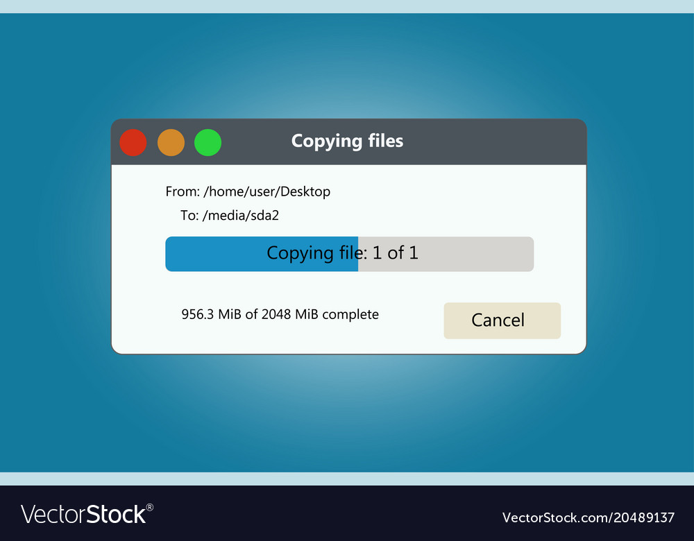 Progress bar of file copying
