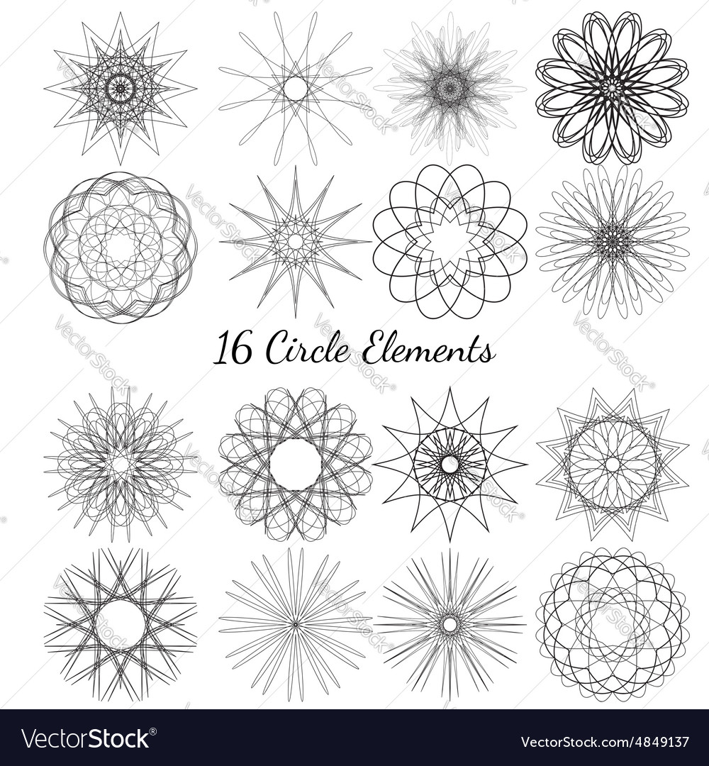 Set of circle elements