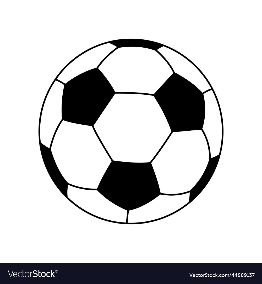 Soccer ball doodle style icon Royalty Free Vector Image