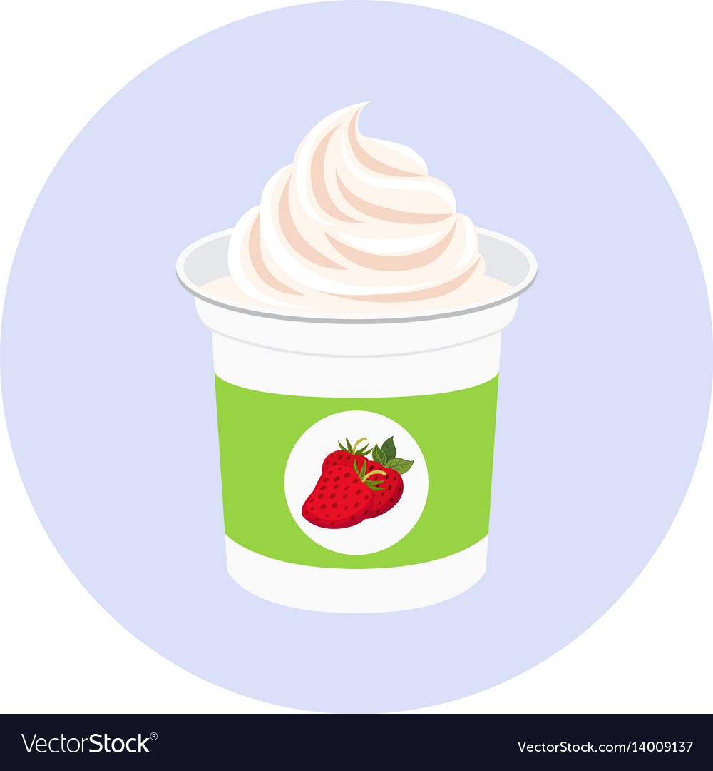 Strawberry yogurt plastic cup milk cream product