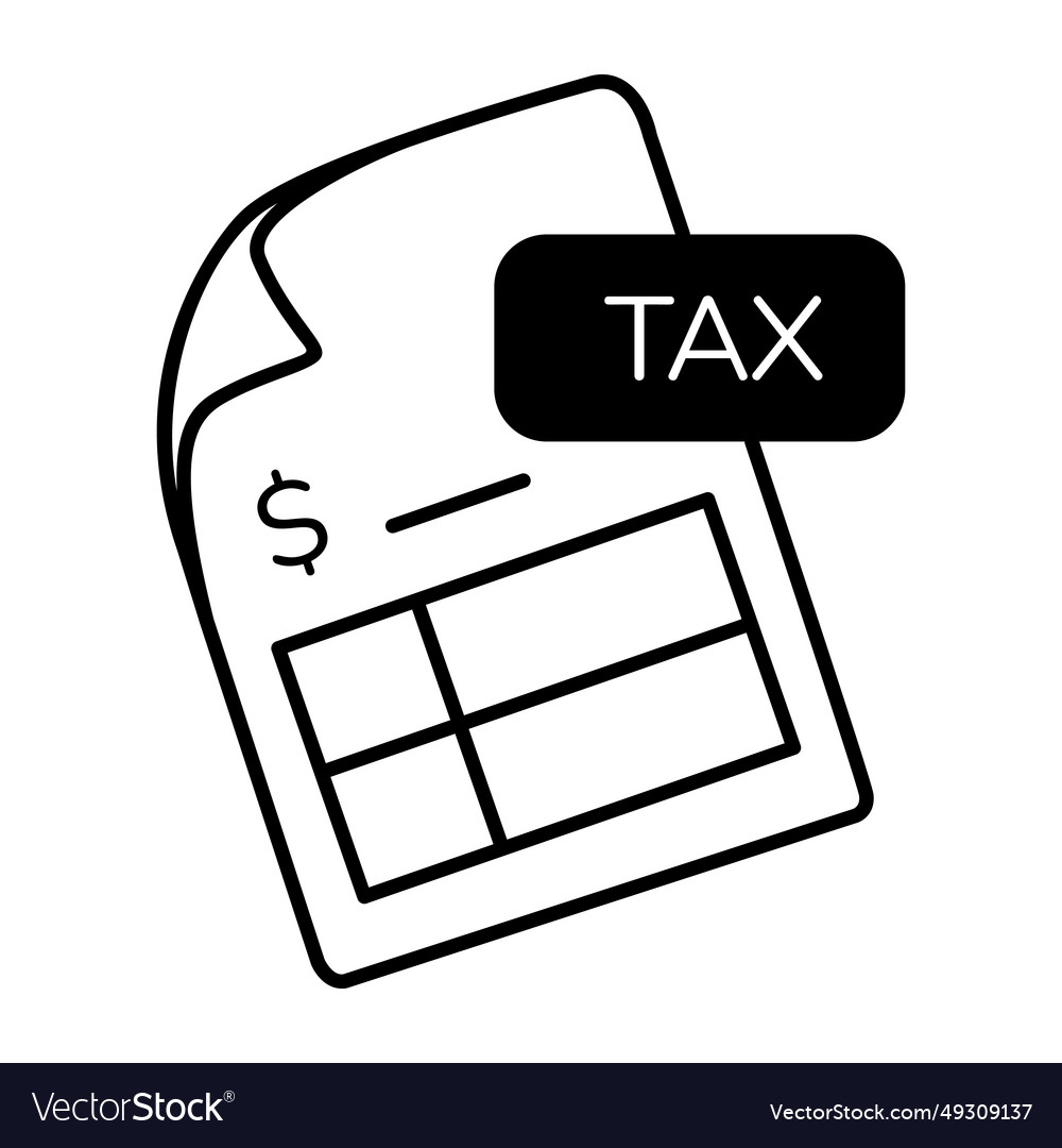 Tax form Royalty Free Vector Image - VectorStock