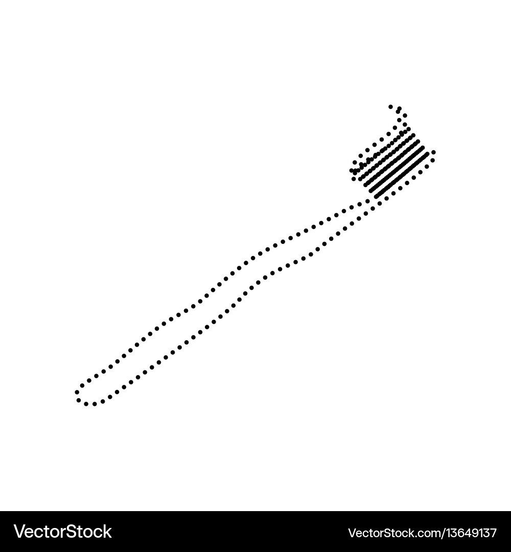 Toothbrush with applied toothpaste portion Vector Image