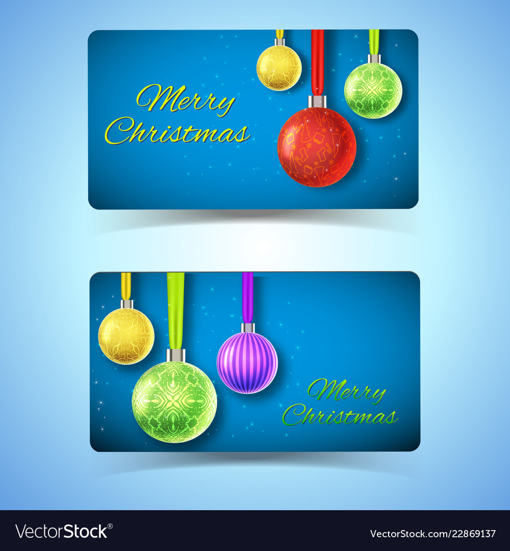 Winter holidays horizontal banners vector image Winter holidays horizontal banners