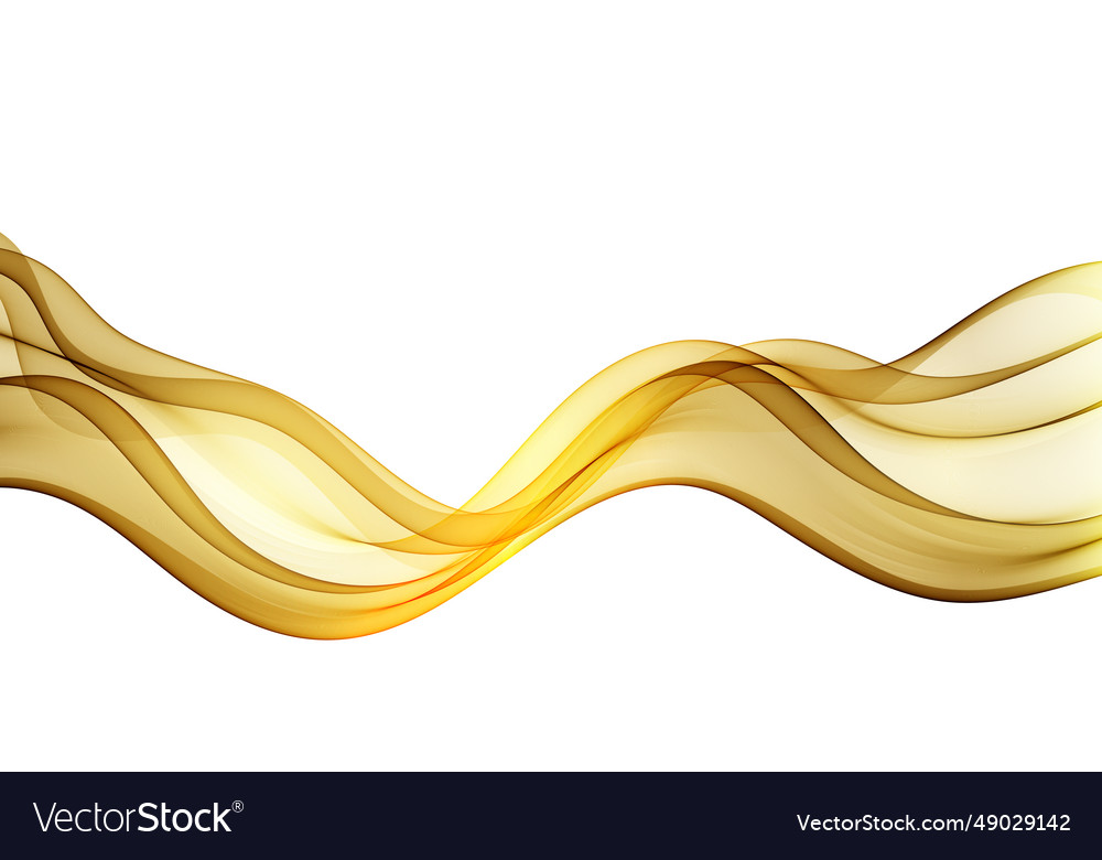Abstract design element wavy lines of gold color vector image Abstract design element wavy lines of gold color