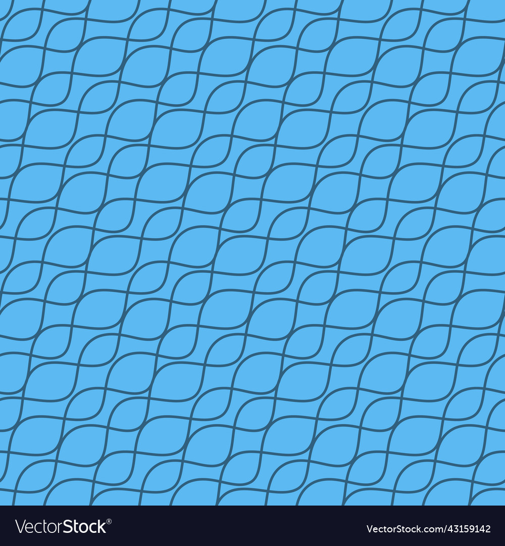 Abstract wave twisting line seamless pattern blue vector image Abstract wave twisting line seamless pattern blue