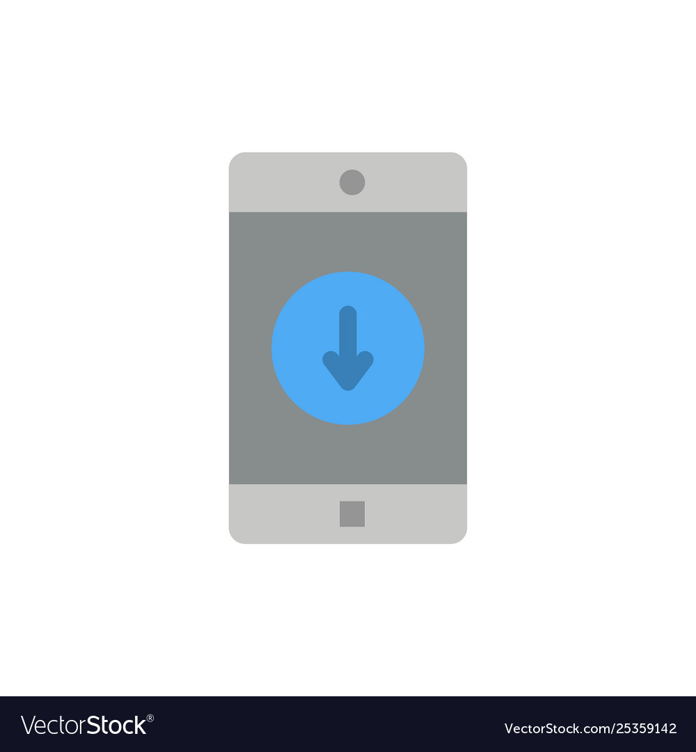 Application mobile down arrow