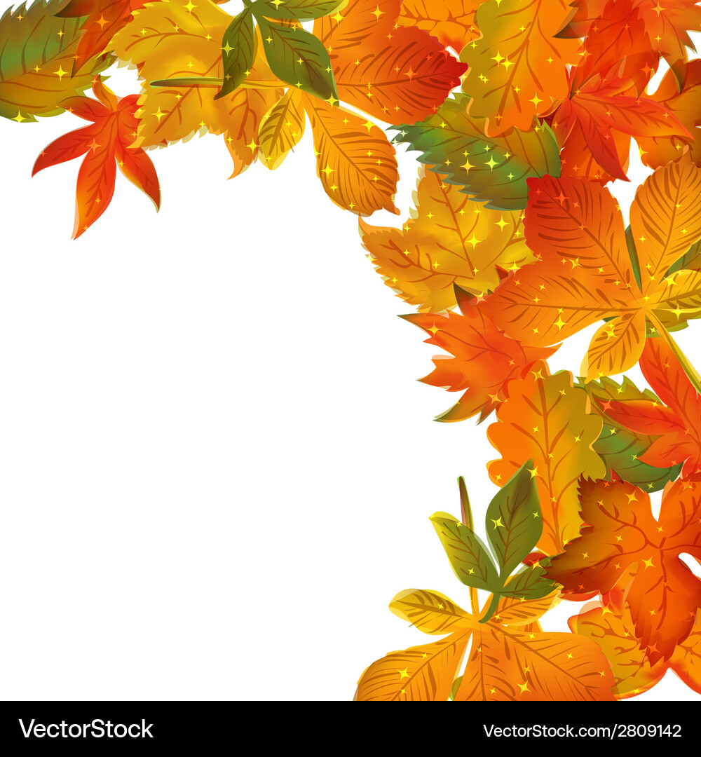Autumn Leaves Frame Royalty Free Vector Image - VectorStock