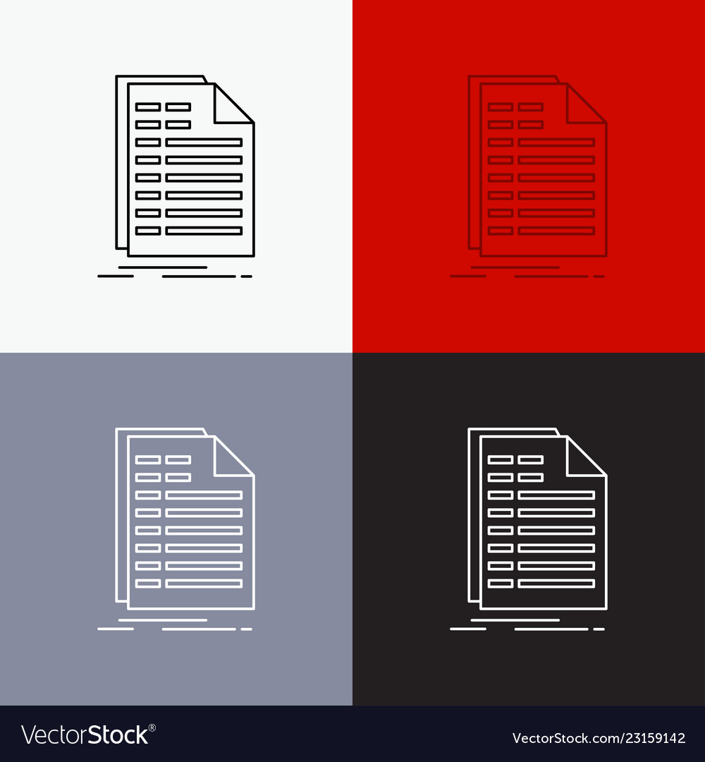 Bill excel file invoice statement icon over vector image Bill excel file invoice statement icon over