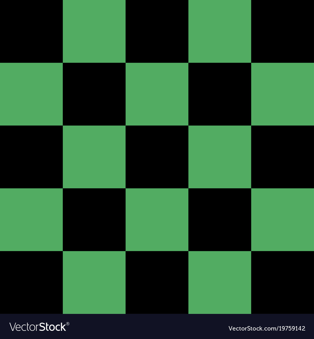 Black and green checkered background Royalty Free Vector