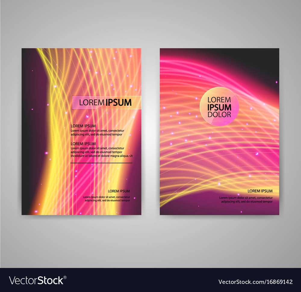 Brochure Flyer Layouts With Abstract Colorful Vector Image