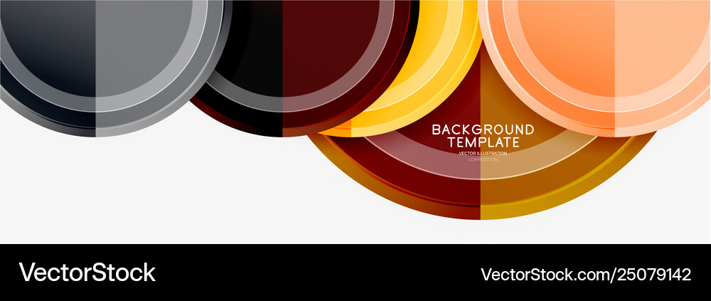Circular pattern abstract circles composition Vector Image