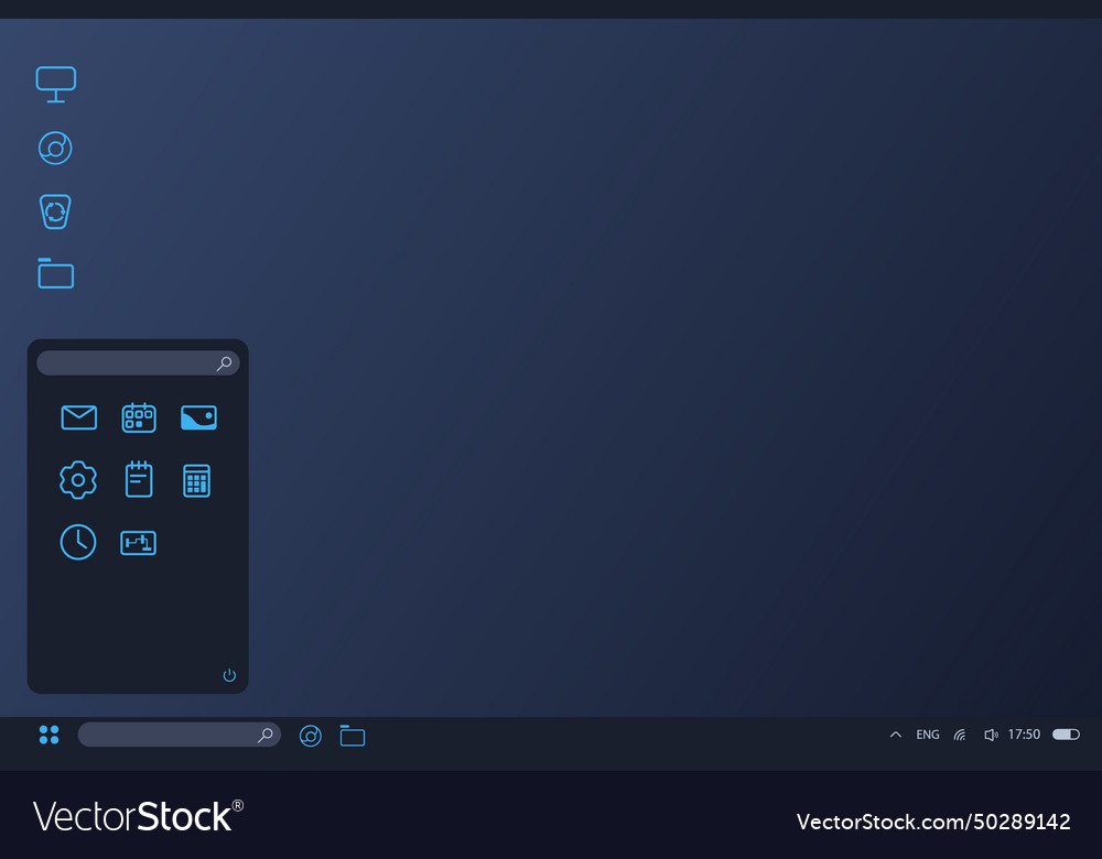 Computer desktop web interface template
