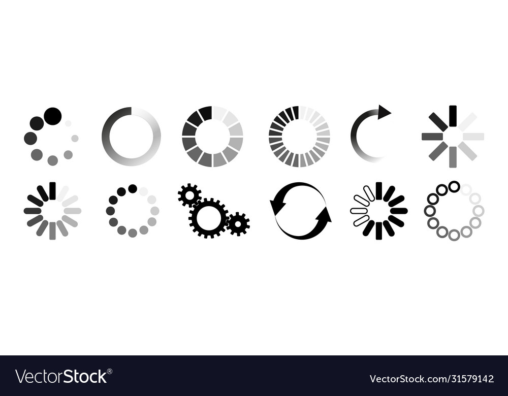 Laden Sie Icon laden Kreis Website Puffer Loader vector image Laden Sie Icon laden Kreis Website Puffer Loader