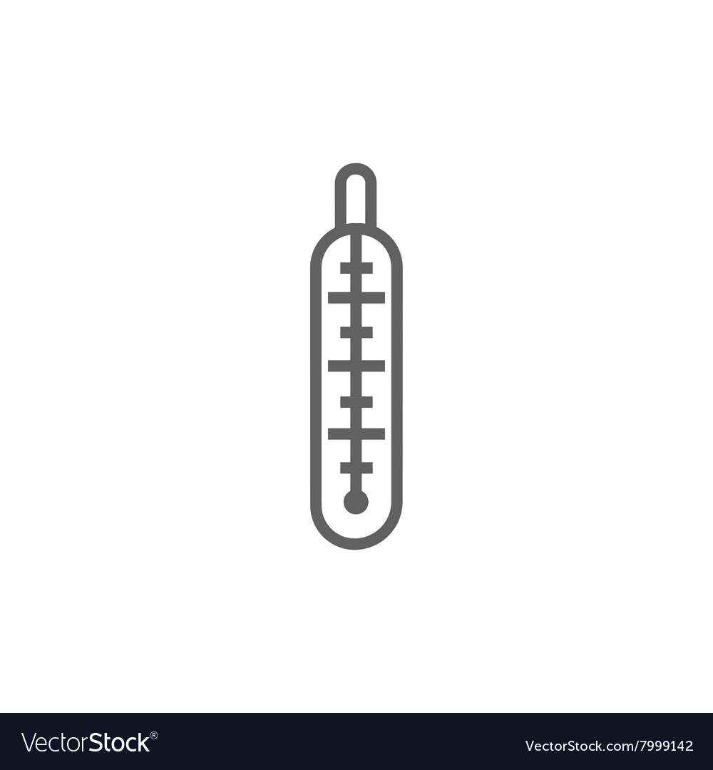 Medical thermometer line icon Royalty Free Vector Image