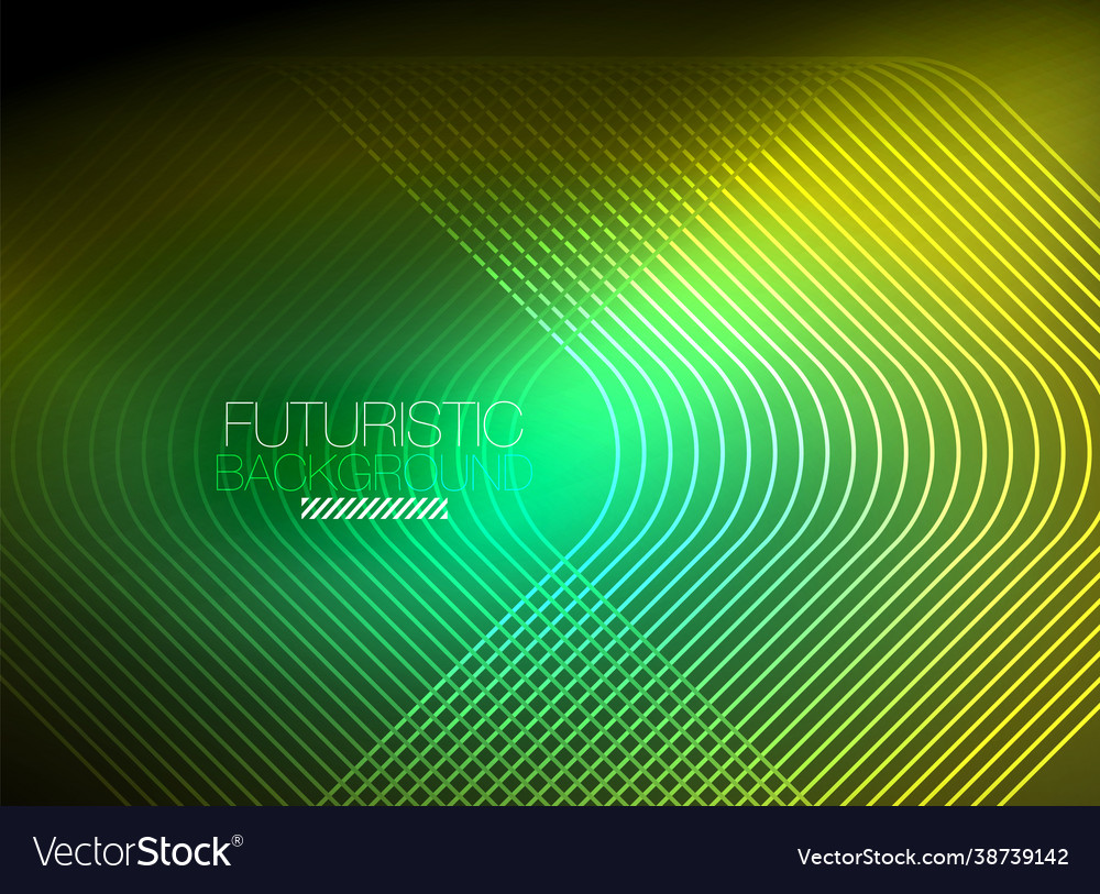 Neon color square shape lines abstract background vector image Neon color square shape lines abstract background