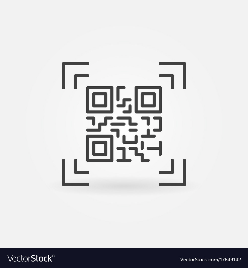 QR Code Scan Line Icon