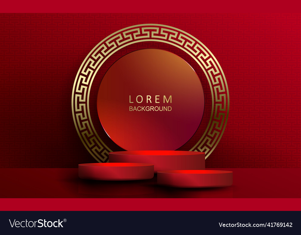 Red texture with a stage and round isolated