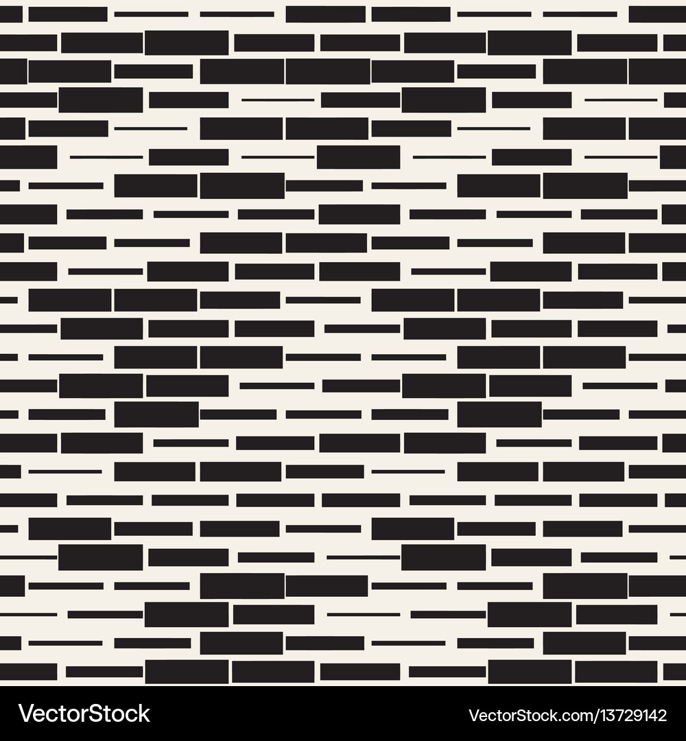 Seamless black and white irregular dash Royalty Free Vector