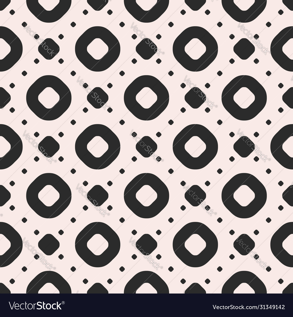 Seamless pattern with circles rings and dots vector image Seamless pattern with circles rings and dots