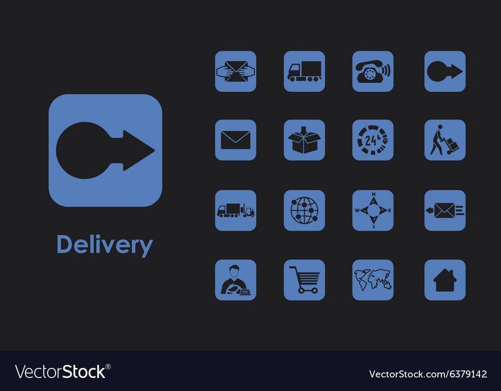 Set of delivery simple icons