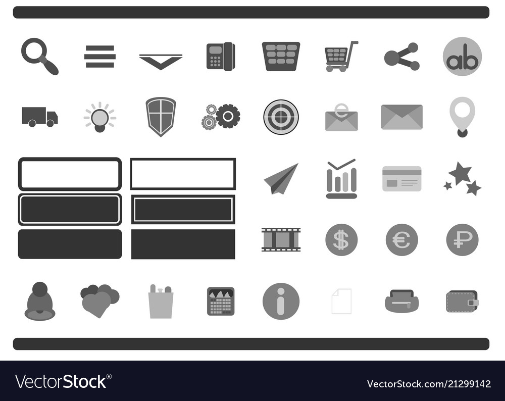 Set of icons for a website or landing page