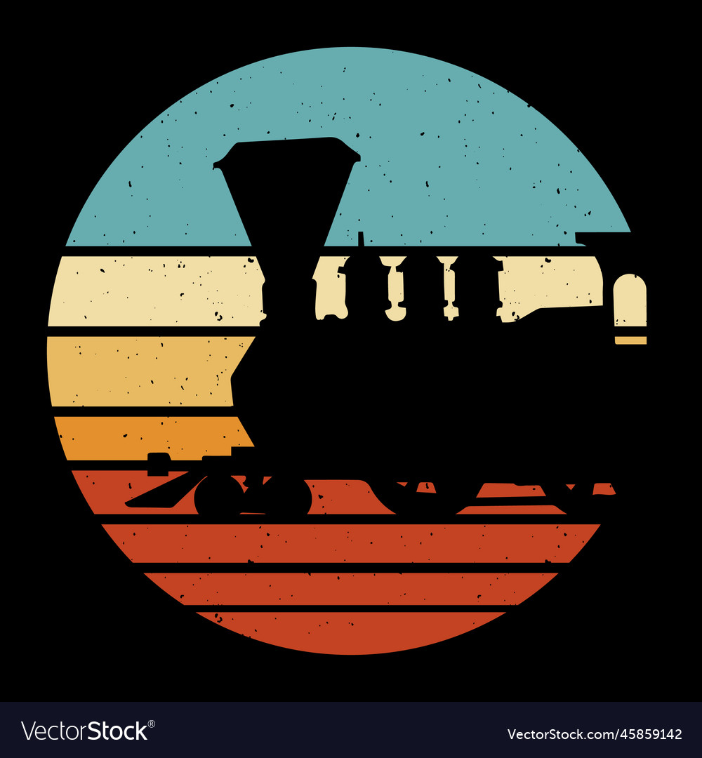 Train station retro vintage t-shirt design