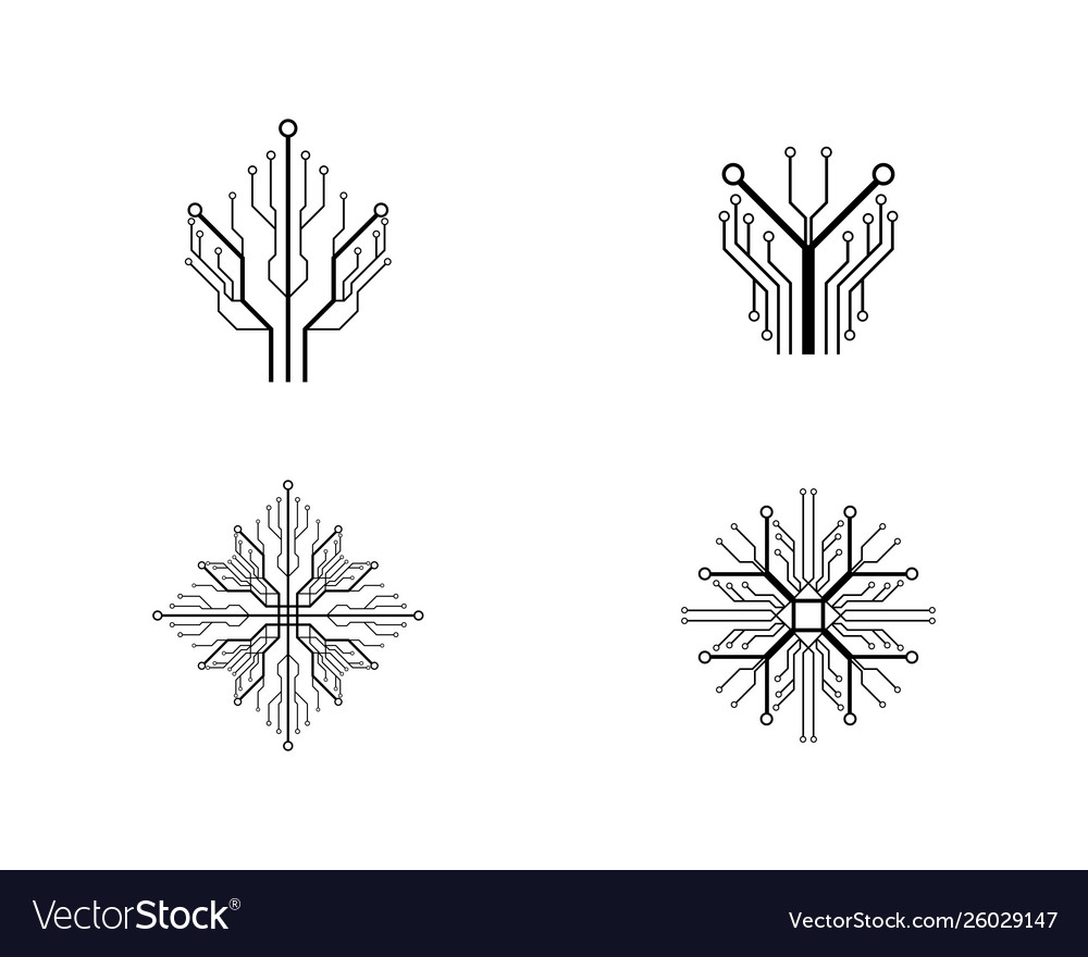 Circuit logo template icon