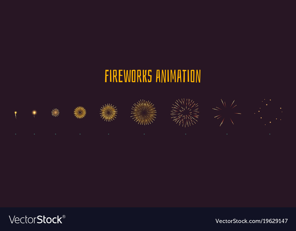 Fireworks explode effect burst sprites