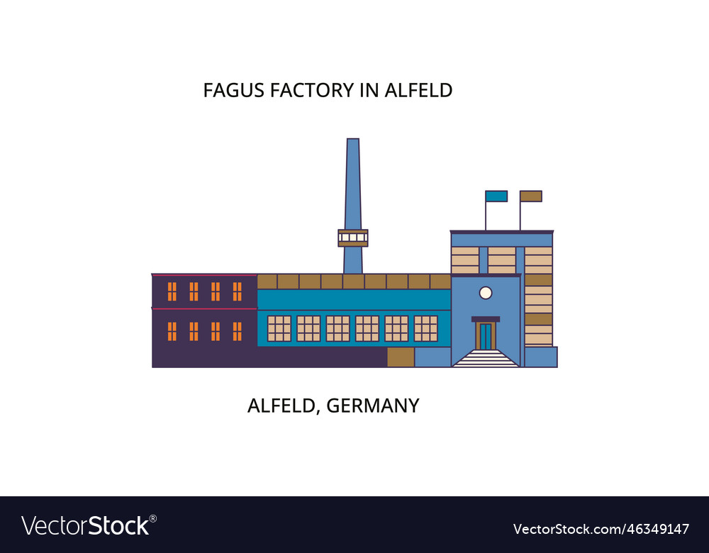 Germany alfeld tourism landmarks city Royalty Free Vector