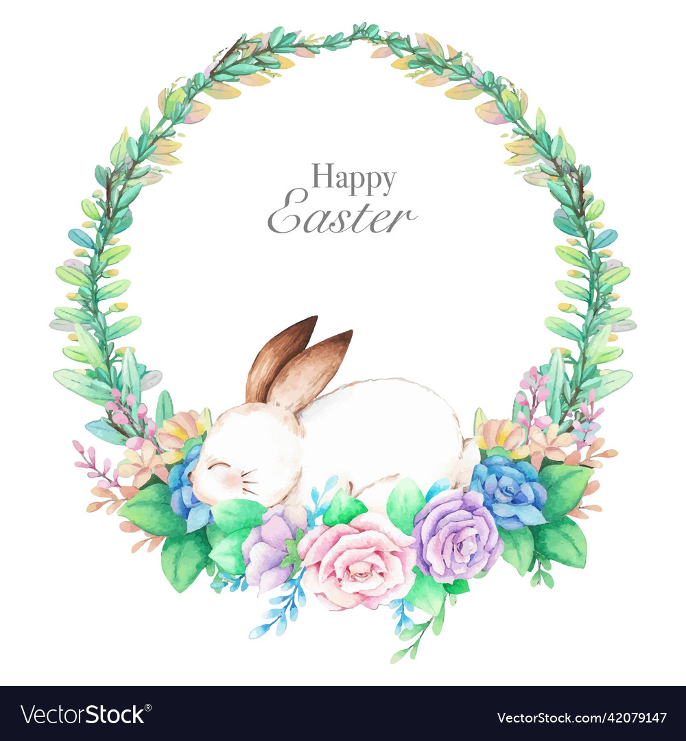 Handgezeichnete Aquarell glücklich Ostern für Design vector image Handgezeichnete Aquarell glücklich Ostern für Design