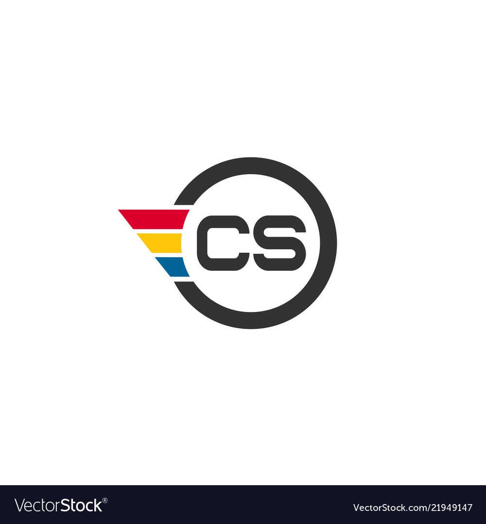 Initial letter cs logo template design vector image Initial letter cs logo template design