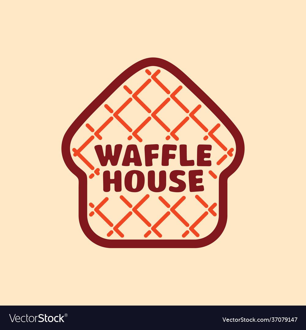 Modern professional logo waffle house Royalty Free Vector