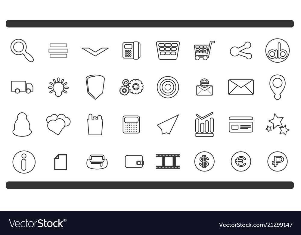 Set of icons for a website or landing page