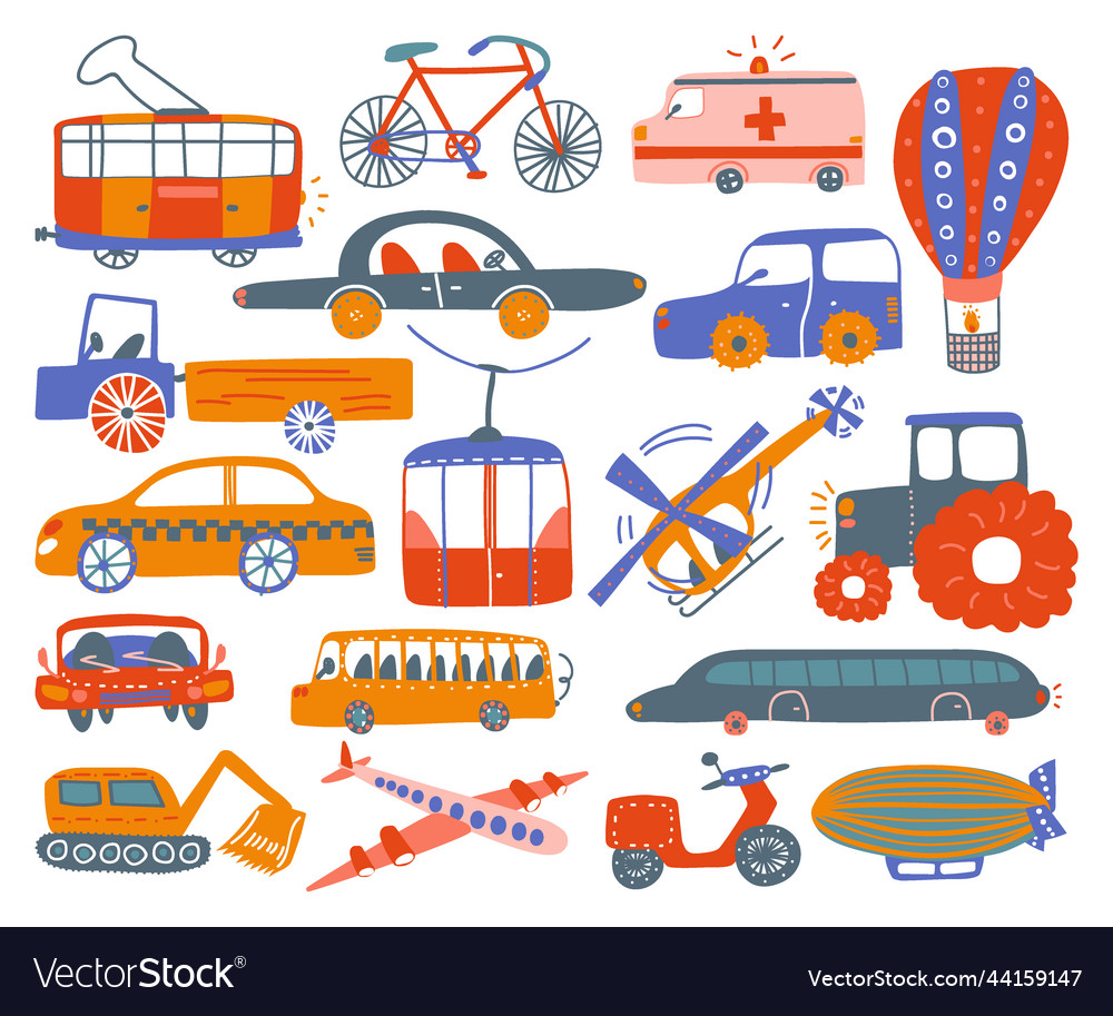 Street transport and urban road vehicle Royalty Free Vector