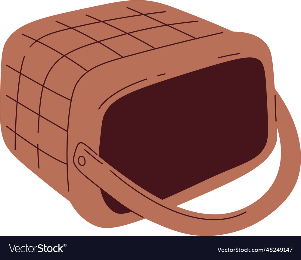 Wicker basket with handle