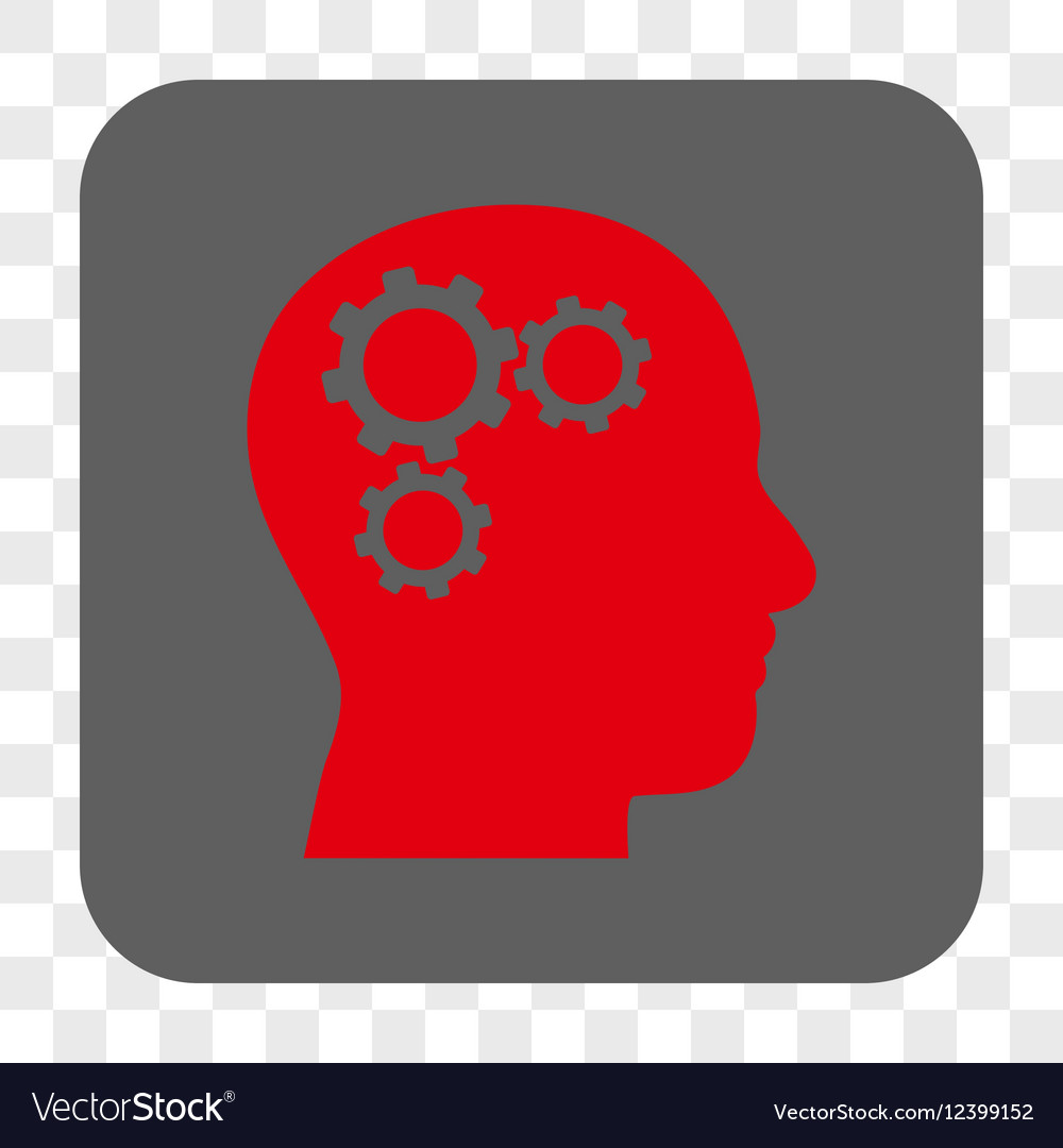 Brain gears rounded square button