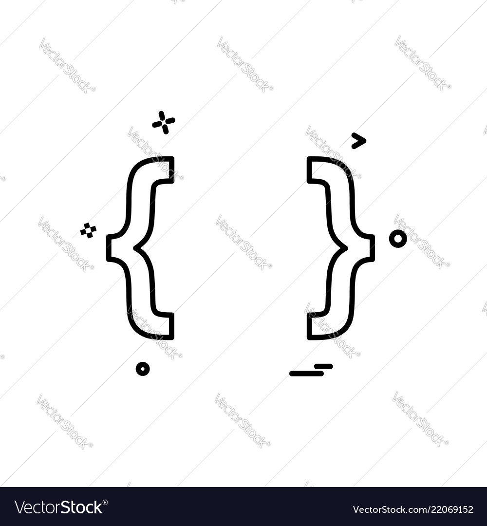Code icon design vector image Code icon design