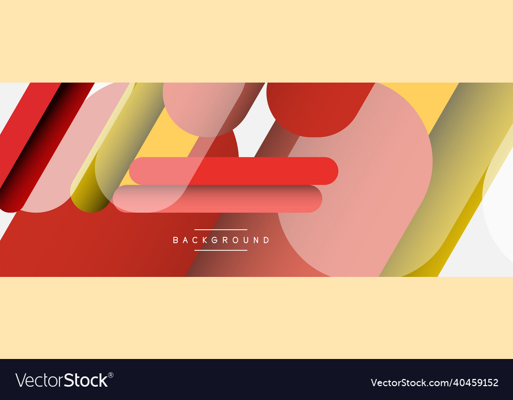 Overlapping round shapes and lines background vector image Overlapping round shapes and lines background