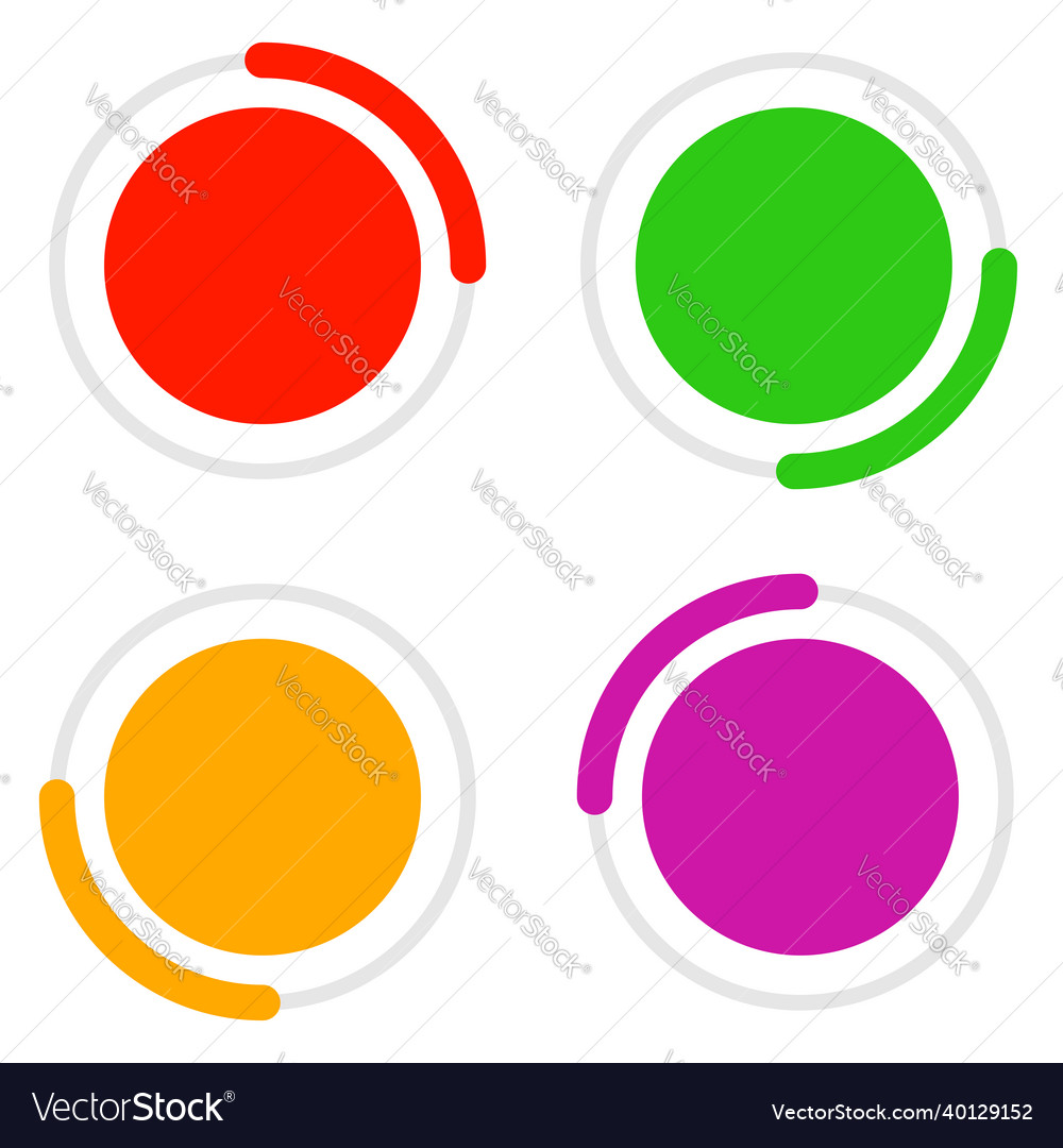 Progress steps phases stages indicator circular vector image Progress steps phases stages indicator circular