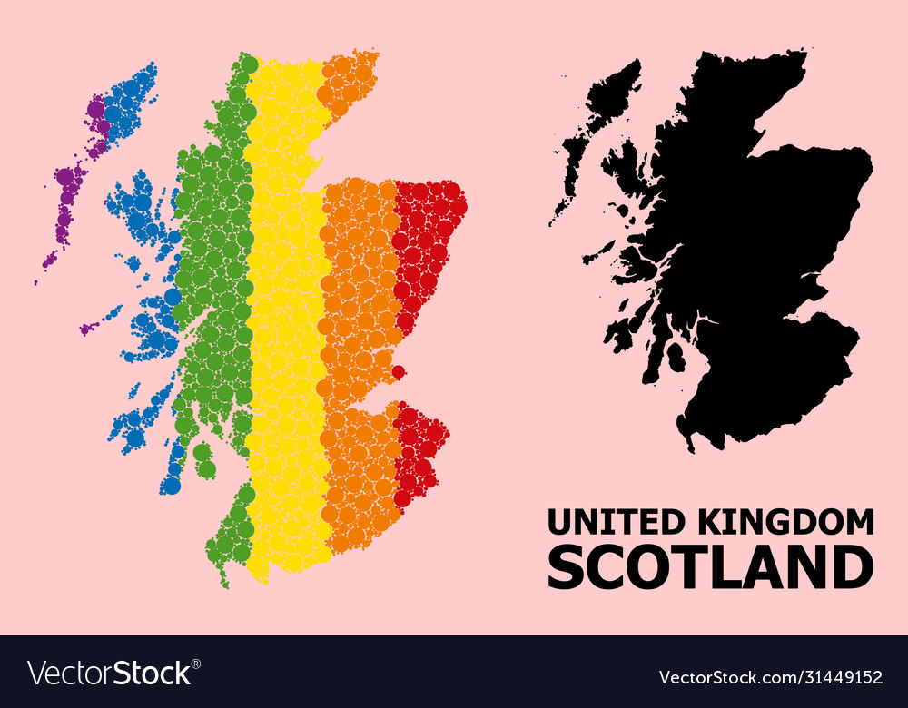 Regenbogenmosaikkarte scotland für lgbt