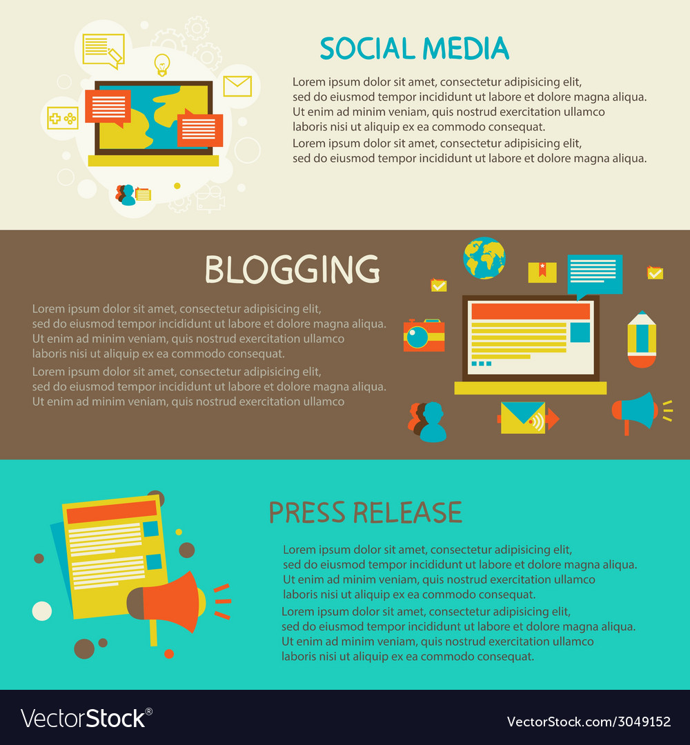 Set of flat design concept for web and mobile