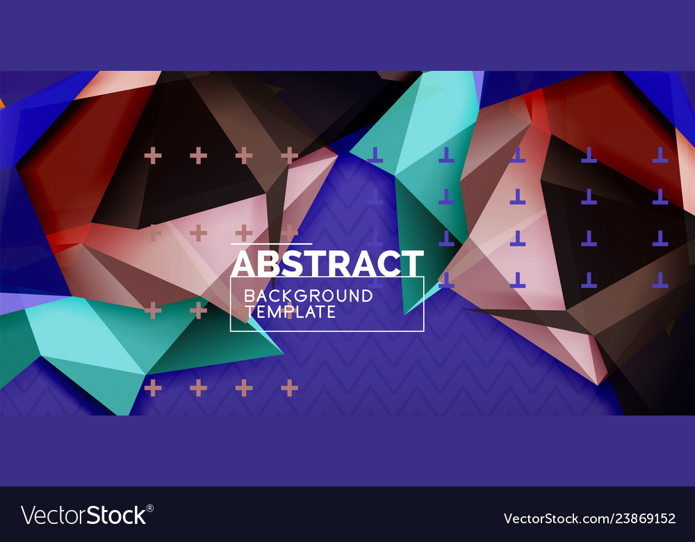 Triangular low poly background design Vector Image Triangular low poly background design