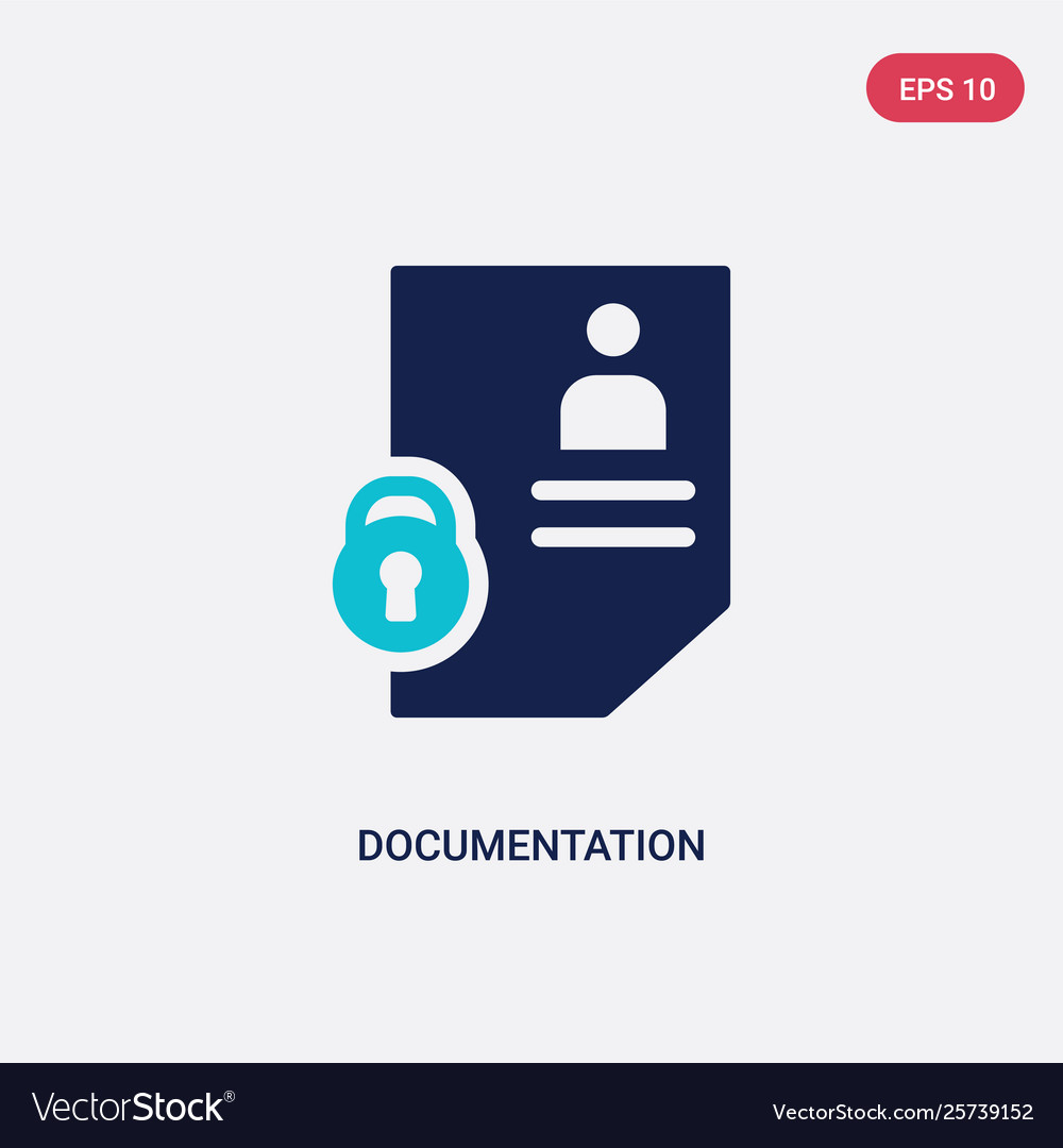 Two color documentation icon from gdpr concept
