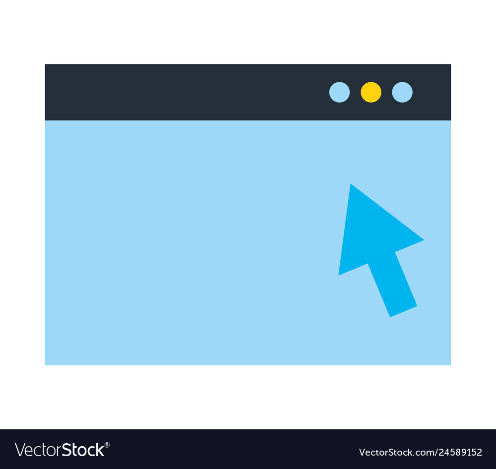 Website window click arrow digital